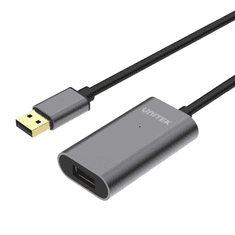 Unitek USB 2.0 hosszabbító kábel 20.0m - Szürke (Y-274)