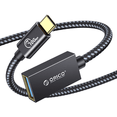 Orico CAF31-03-BK-BP USB-C apa - USB-A anya 3.2 Adat és Töltő kábel - Fekete (ORICO-CAF31-03-BK-BP)