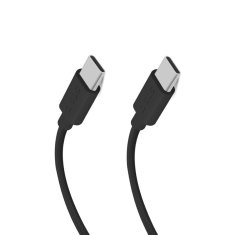 SBS Puro Soft USB-C apa - USB-C apa 2.0 Adat és töltő kábel - Fekete (1.5m) (PUUSBCUSBCICONBLK)