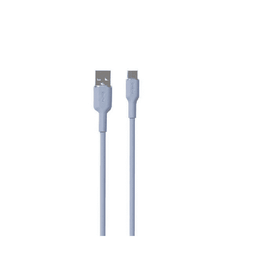 SBS Puro Soft USB-A apa - USB-C apa 2.0 Adat és töltő kábel - Világoskék (1.5m)
