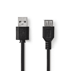 Nedis USB 2.0 hosszabbító kábel 3m - Fekete (CCGT60010BK30)