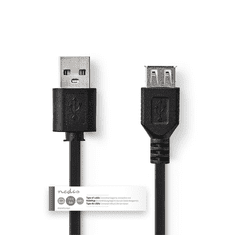 Nedis USB 2.0 hosszabbító kábel 3m - Fekete (CCGT60010BK30)