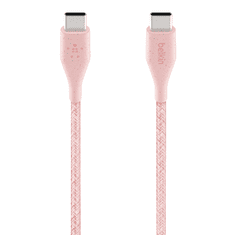 Belkin DuraTek Plus USB-C apa - USB-C apa Adat- és töltőkábel 1.2m - Pink (F8J241BT04-PNK)