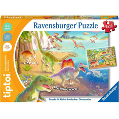 Ravensburger tiptoi rejtvény kis felfedezőknek : Dinoszauruszok - 2x12 darabos puzzle (00198)