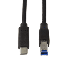 LogiLink USB-C apa - USB-B apa Nyomtató kábel 1m - Fekete (CU0162)