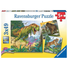 Ravensburger Állatok a dínók korából 3 az 1-ben puzzle (9358)