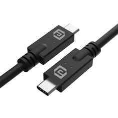Akasa AK-CBUB67-10BK USB-C apa - USB-C apa 3.0 Adat és töltő kábel - Fekete (1m) (AK-CBUB67-10BK)