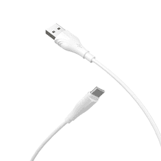 Borofone USB apa - USB-C apa Adat- és töltőkábel 3m - Fehér (BX18TYPEC)