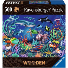Ravensburger Lent a tengerben - 500 darabos fa puzzle (17515)
