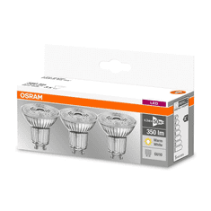 Osram Base LED spot izzó 4,3W 350lm 2700K GU10 - Meleg fehér (3 db) (4058075818392)
