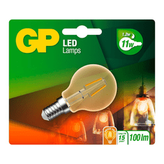 GP 080589 LED Filament Mini Globus izzó 1,2W 100lm 2200K E14 - Meleg fehér (745GPMGL080589CE1)