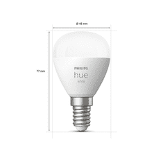 PHILIPS Hue White 8719514356696 intelligens fényerő szabályozás Intelligens izzó Bluetooth/Zigbee Fehér 5,7 W (929002440603)