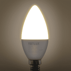 Retlux REL 34 LED C37 izzó 5W 430lm 3000K E14 - Meleg fehér (2db) (REL 34)
