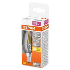 Osram LED Filament Gyertya izzó 4W 470lm 2700K E14 - Meleg fehér (4058075436589)