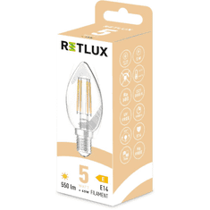Retlux RFL 400 LED izzógyertya 5W 550lm 3000K E14 - Meleg fehér (RFL 400)