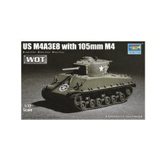 Trumpeter US M4A3E8 + 105mm M4 harckocsi műanyag modell (1:72) (07168)