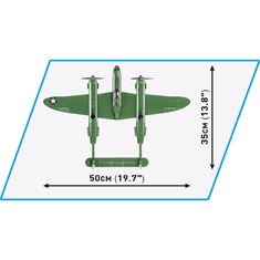 Cobi Lockheed P-38 H Lightning vadászrepülőgép műanyag modell (1:32) (5726)