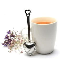 HOME & MARKER® Szív alakú teaszűrő, egyszerű tea készítés fém tea filterrel, Valentin napi teázás, otthoni filteres tea percek alatt (1 db) | INFUSPOON