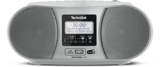 Technisat DIGITRADIO 1990, rádióvevő DAB+/CD, ezüst színű