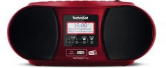 Technisat DIGITRADIO 1990, rádióvevő DAB+/CD, piros színű