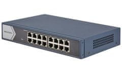 Hikvision switch DS-3E0516-E(B)/ 16x port/ 10/100/1000 Mbps RJ45 portok/ 32 Gbps/ tápegység 220 VAC, 0,3 A