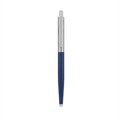 Zebra 901 Nyomógombos golyóstoll ezüst klippel - 0,24 mm/Kék (83742)