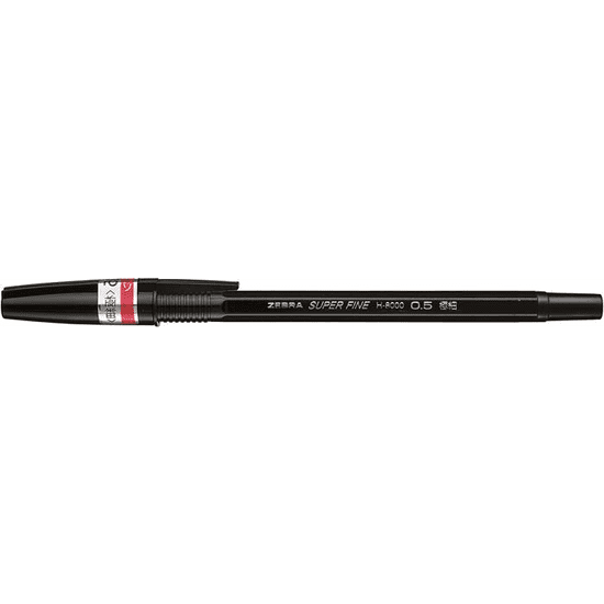 Zebra H-8000 Kupakos golyóstoll - 0,21 mm/Fekete (E20661)