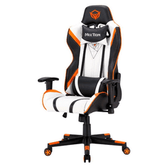 Meetion MT-CHR15 Gamer szék - Fehér/Fekete/Narancssárga (MT-CHR15 BWO)