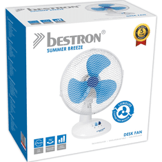 Bestron DDF35W Asztali ventilátor - Fehér/Kék (DDF35W)