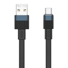REMAX Flushing USB-A - USB-C kábel 2.4A 1m fekete (RC-C001 A-C black) (RC-C001 A-C black)