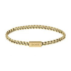 Hugo Boss Időtálló aranyozott acél karkötő Chain for Him 1580172 (Hossz 19 cm)