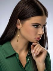 Emily Westwood Divatos aranyozott acél hosszú fülbevaló Destiny EWE23158G