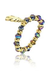 Emily Westwood Aranyozott gyöngyös gyűrű Amy Violet EWR23032G