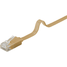 Goobay U/UTP CAT6 Lapos patch kábel 20m - Világosbarna (95885)