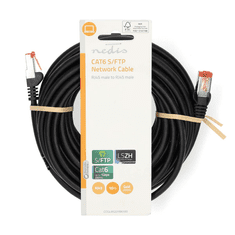 Nedis S/FTP CAT6 Patch kábel 10m - Fekete (CCGL85221BK100)
