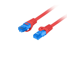 Lanberg S/FTP CAT6a Patch kábel 10m Piros (PCF6A-10CC-1000-R)