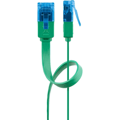 Goobay U/UTP CAT6a Lapos patch kábel 1m - Zöld (96308)