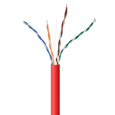 CABLEXPERT U/UTP CAT5e Installációs kábel 305m - Piros (UPC-5004E-SOL-R)