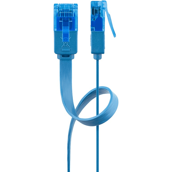 Goobay U/UTP CAT6a Lapos patch kábel 1m - Kék (96306)