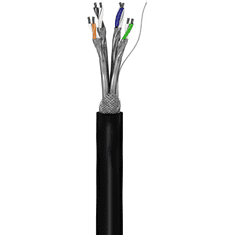 Goobay S/FTP CAT6 Kültéri installációs kábel 100m - Fekete (57195)