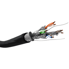 Goobay S/FTP CAT6a Kültéri Installációs kábel 100m - Fekete (77624)