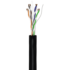 Goobay U/UTP CAT6 Kültéri installációs kábel 100m - Fekete (77625)