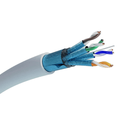 Extralink EX.16231 F/FTP CAT6a Installációs kábel 500m - Szürke (EX.16231)