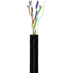 Goobay U/UTP CAT5e Kültéri installációs kábel 100m - Fekete (57196)