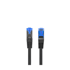Lanberg S/FTP CAT6a Patch kábel 3m - Fekete (PCF6A-10CC-0300-BK)