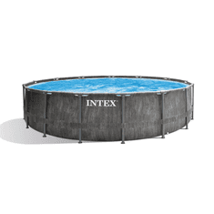 Intex Premium Frame Pool Set Prism Greywood kör medence (457 x 122 cm) (126742GN)
