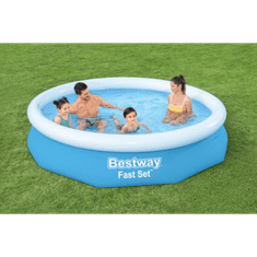 Bestway Fast Set 57456 kerti medence Fémvázas/felfújható medence Kerek Kék, Fehér (57456)