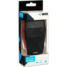 iBOX H4 Alligator Univerzális Mobiltelefon autós tartó - Fekete-Piros (ICH4R)