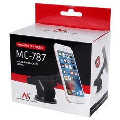 Maclean MC-787 Mágneses mobiltelefon autós tartó - Fekete (MC-787)