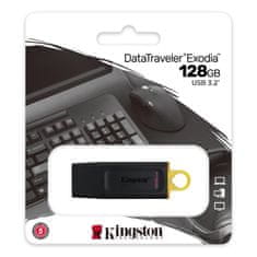 Kingston DataTraveler Exodia 128GB USB 3.2 Gen 1 Fekete-sárga Pendrive DTX/128GB
